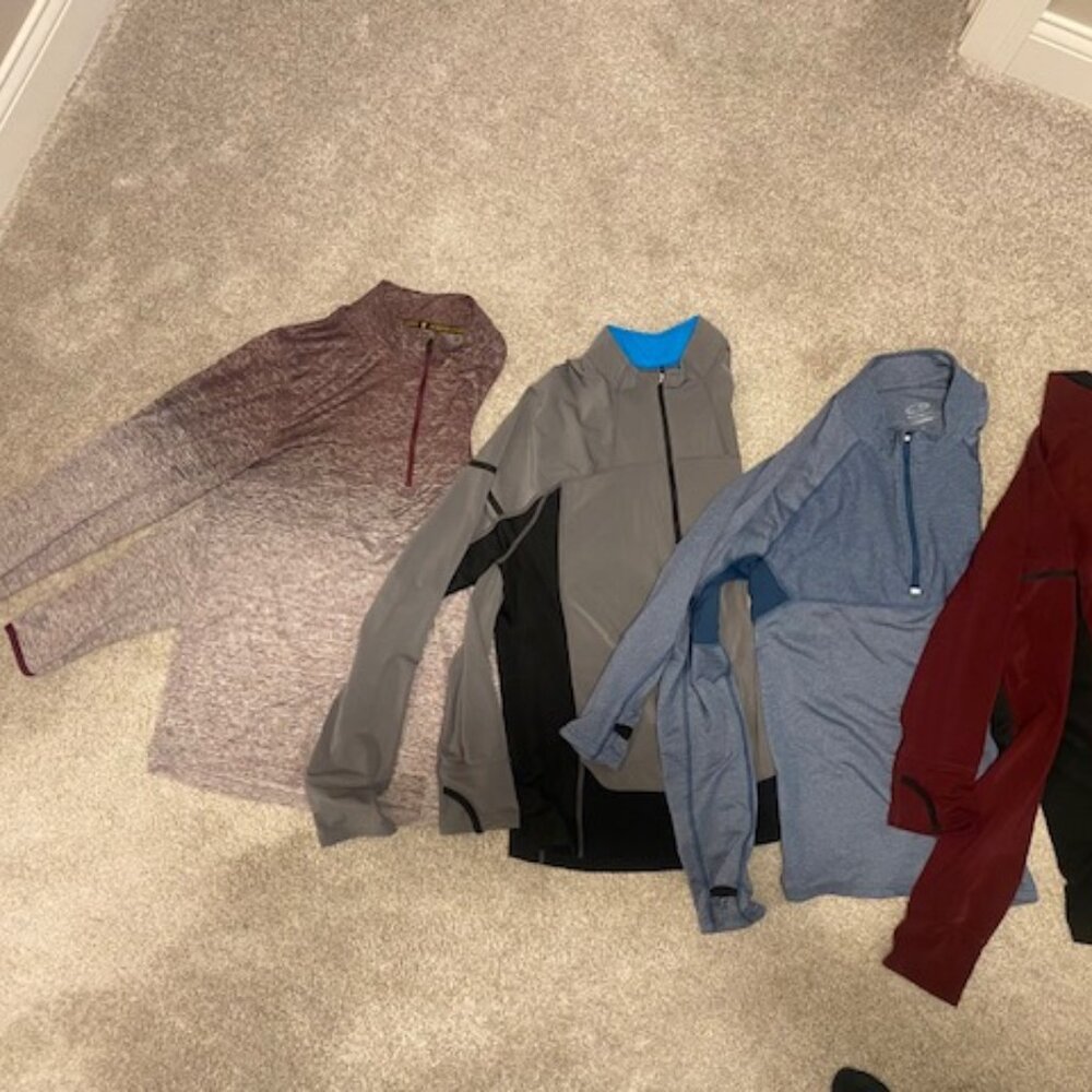 Lot of 3 Men's C9 Quarter Zip shirts Size Medium Long Sleeved